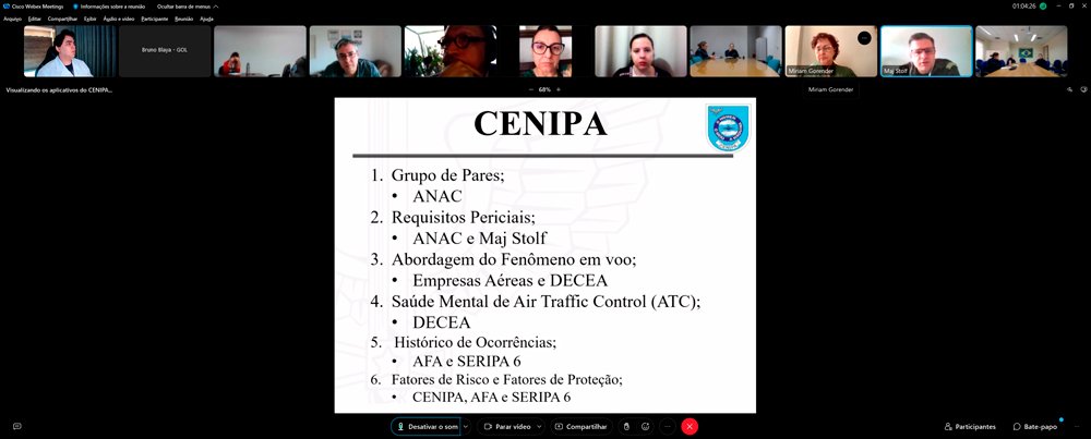 Reunião CENIPA Saúde Mental Aeroespacial